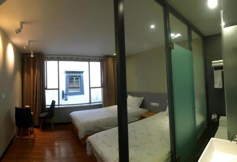 스탠다드 룸 더블 침대 2개, Fengma Feiyang Hostel