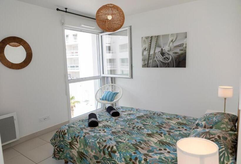 آپارتمان 1 خوابه با چشم‌انداز باغ, My Hôtel Résidences   Port Leucate