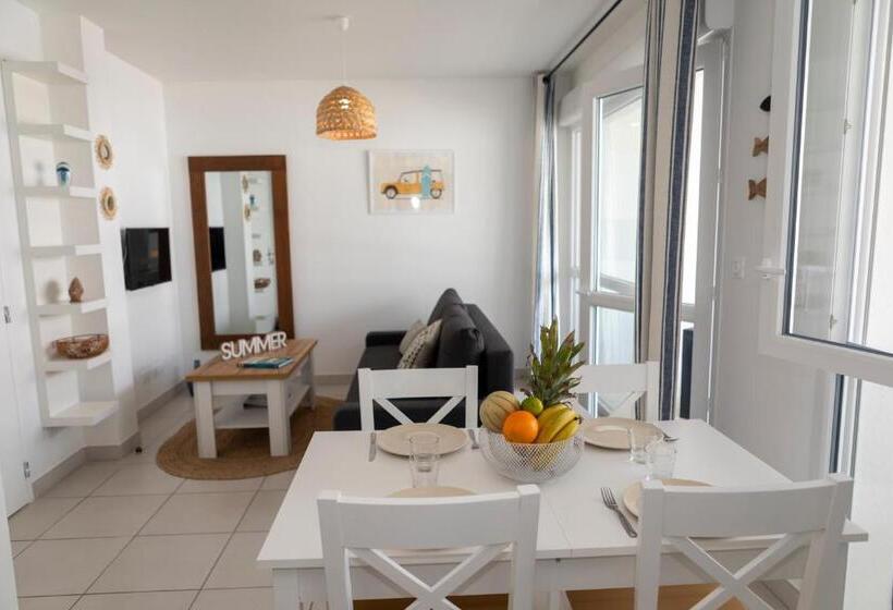 آپارتمان 1 خوابه با چشم‌انداز باغ, My Hôtel Résidences   Port Leucate