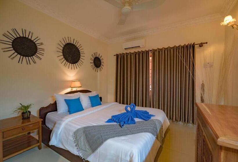 キングサイズベッドのデラックスルーム, The Siem Reap Chilled Backpacker