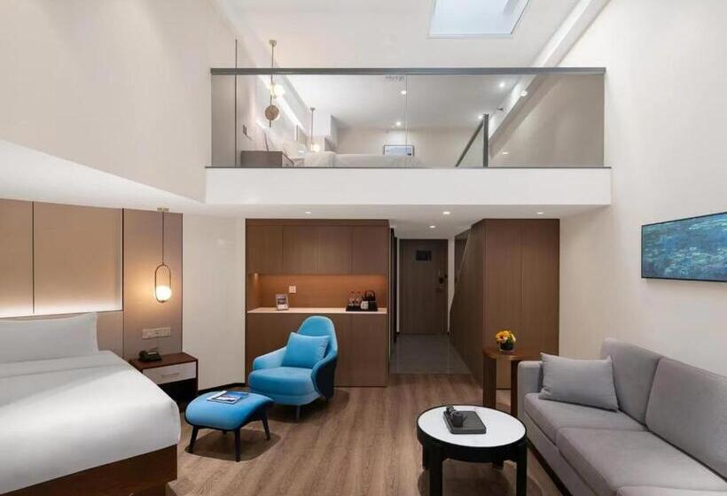 Deluxe Værelse, Poltton International All Suite Apartment   Wuhan High Speed Railway Station West Square