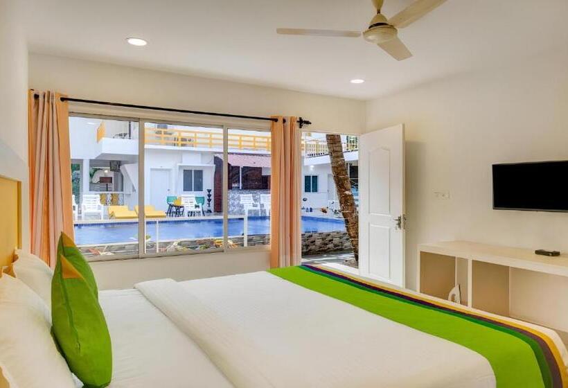 스탠다드 룸 풀장 전망, Beachwalk Retreat   Within 100 Metres From Morjim Beach