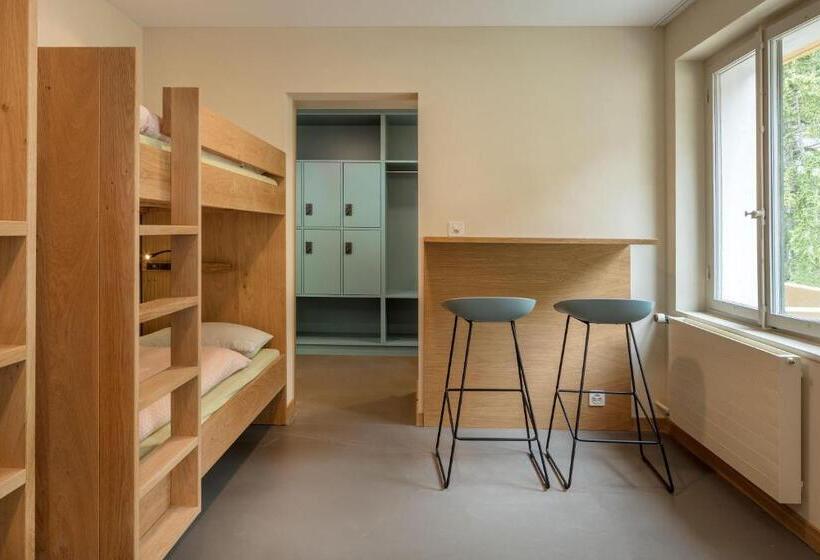 اتاق استاندارد با سرویس بهداشتی مشترک, Cransmontana Youth Hostel