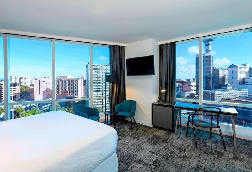 전망 스탠다드 룸 더블 침대, Four Points By Sheraton Auckland