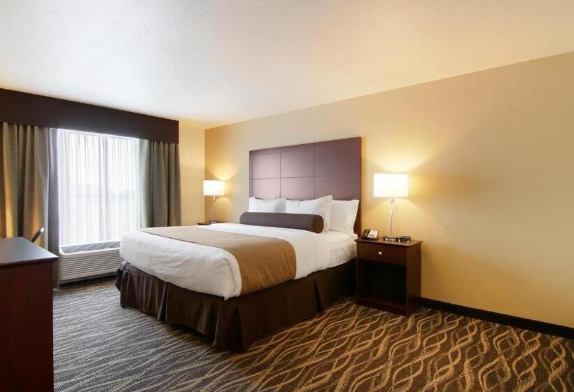 带大床的标准工作室, Cobblestone Inn & Suites   Menomonie/uw Stout