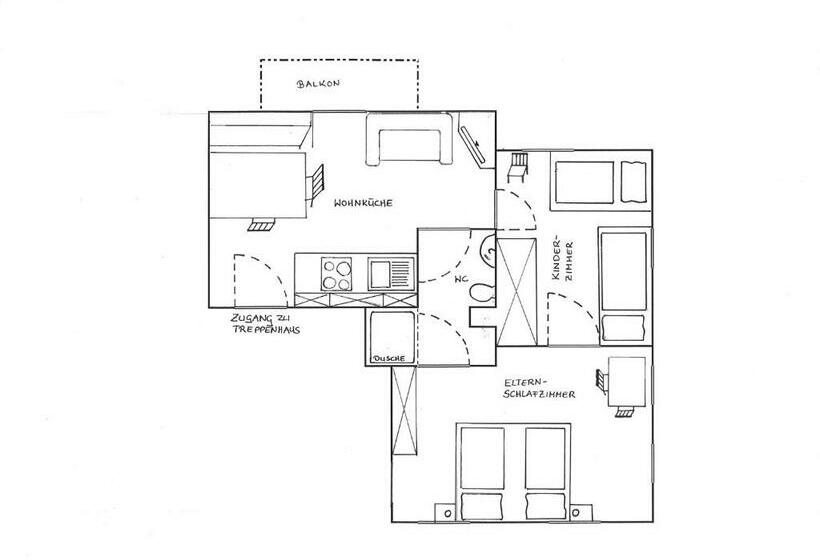 带1个卧室的公寓, Hanauerhof