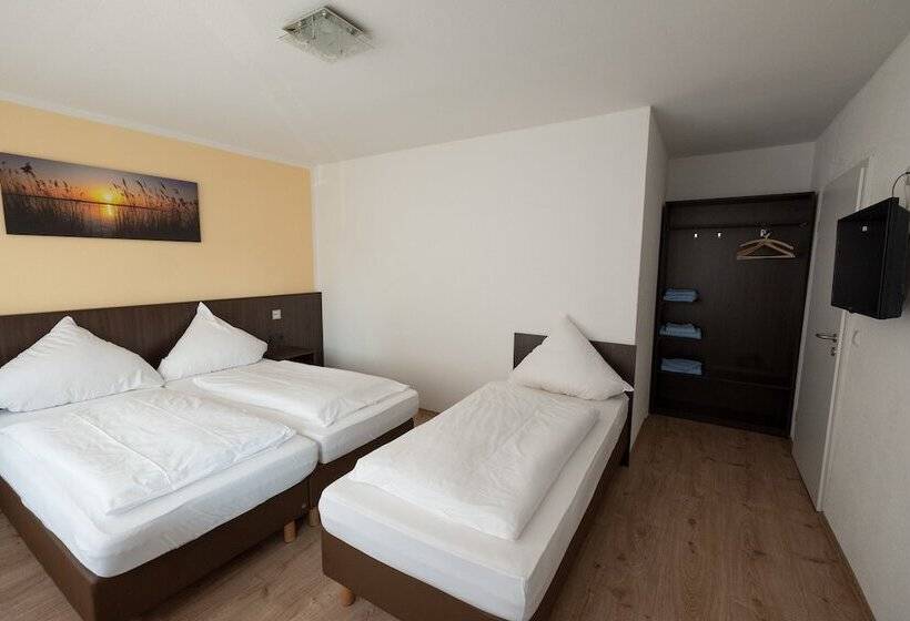 标准三人间共用浴室, Schnitzelhaus Und Pension Stadt Rosbach