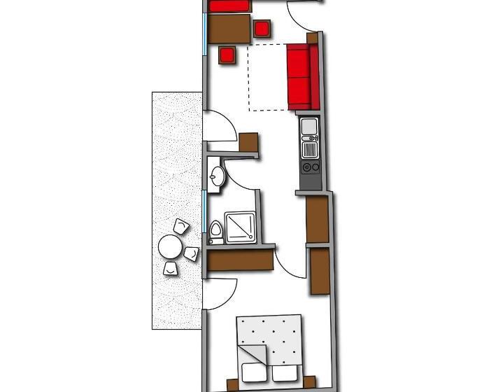 Апартаменты 1 Спальня с Видом, Paloria Apartments & Sport