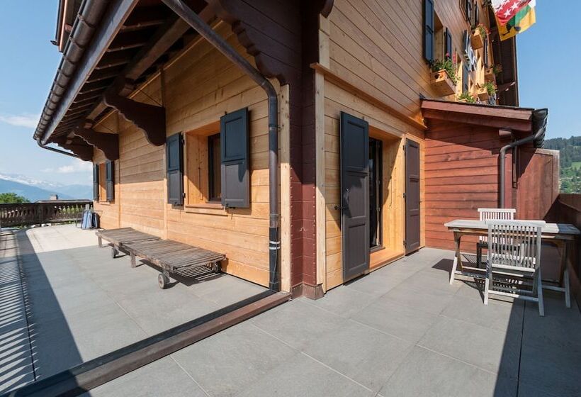 اتاق استاندارد با بالکن, Alpe Fleurie Hôtel & Restaurant