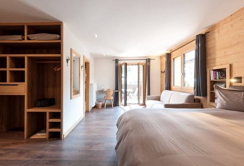 اتاق استاندارد با بالکن, Alpe Fleurie Hôtel & Restaurant