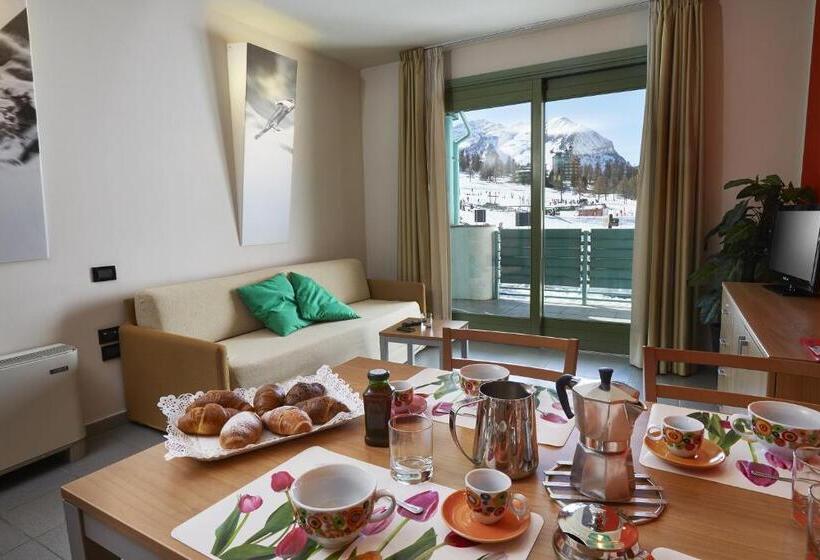 1 Bedroom Apartment Mountain View, Th Sestriere   Villaggio Olimpico
