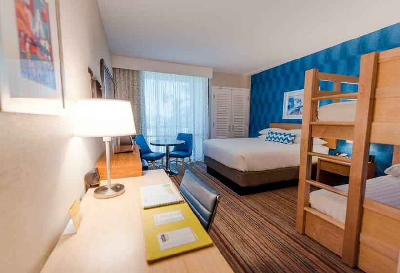 اتاق استاندارد با تخت‌های تاشو, Howard Johnson By Wyndham Anaheim Hotel & Water Playground