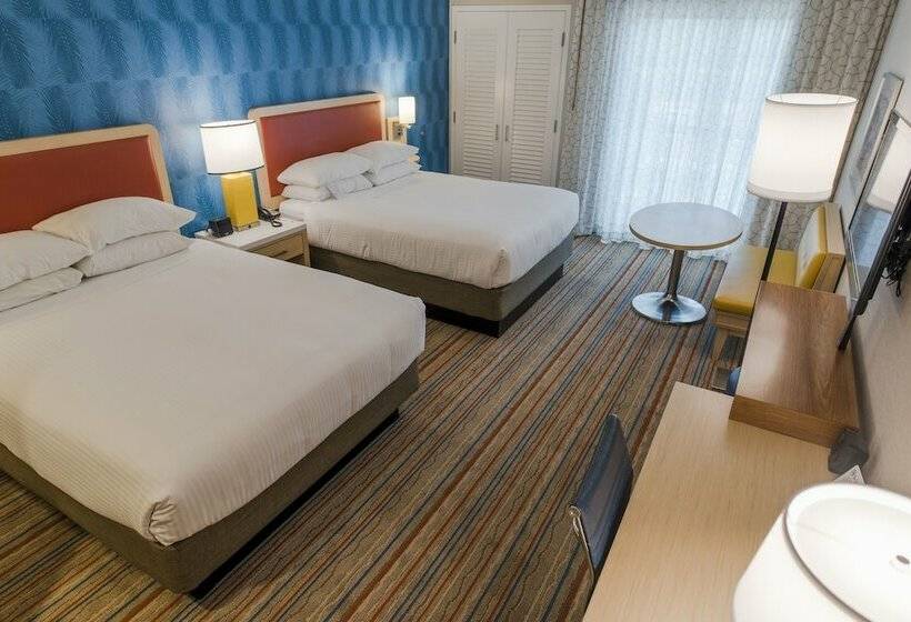 اتاق استاندارد با 2 تخت دوبل, Howard Johnson By Wyndham Anaheim Hotel & Water Playground