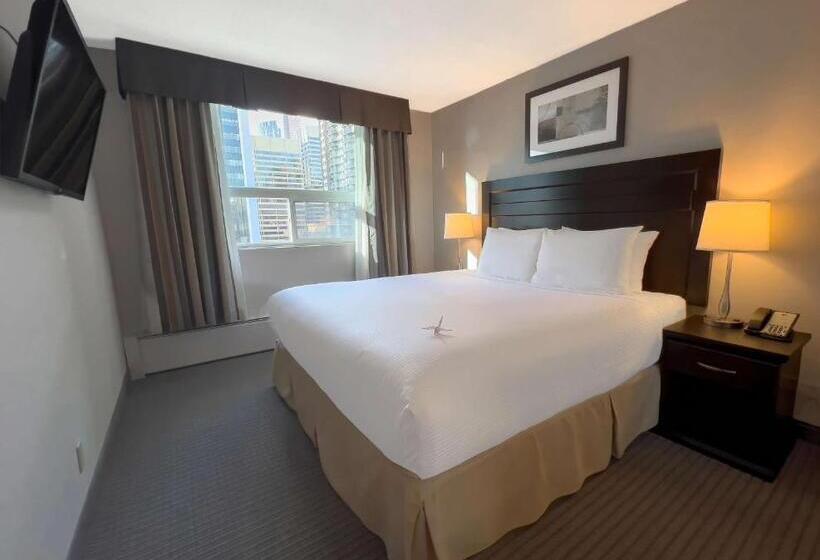 Suíte Cama King, Coast Calgary Downtown Hotel & Suites By Apa