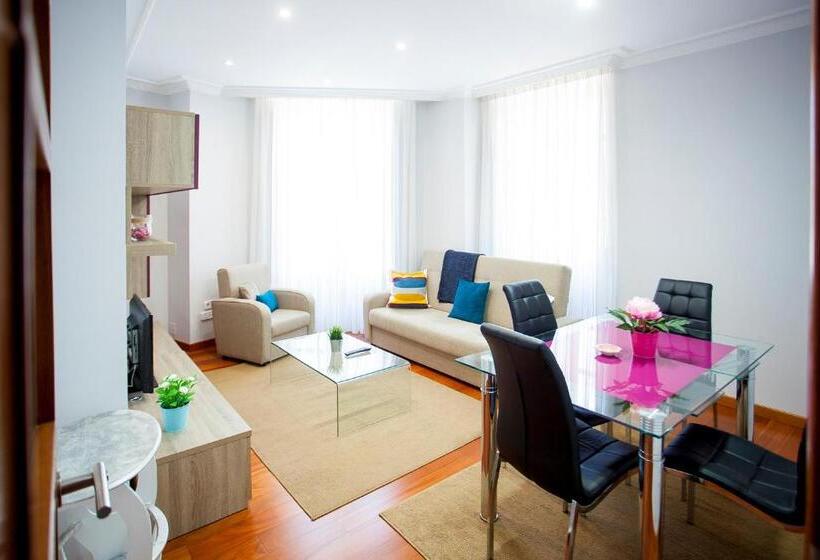 带1个卧室的带海景的公寓, Apartamentos Villa Zoila Baiona