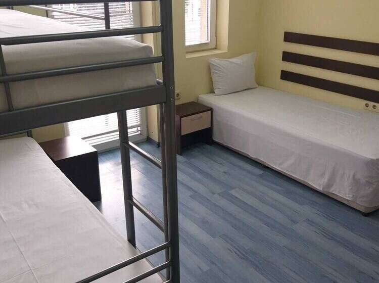 تختخواب در اتاق مشترک, Happy Hostel