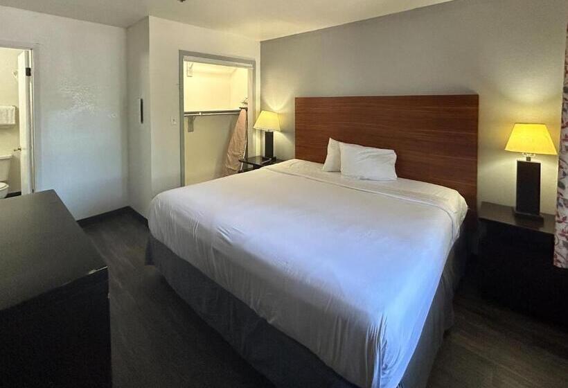 장애인을 위한 킹사이즈 침대 스탠다드 룸, Studio 6 Tempe, Az Elliot Road