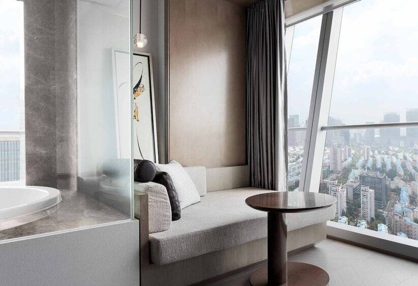 스탠다드 룸 더블 침대, Jw Marriott Marquis Hotel Shanghai Pudong