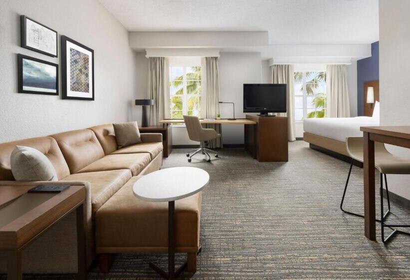 キングサイドベッドのスタンダードワンルーム, Residence Inn West Palm Beach
