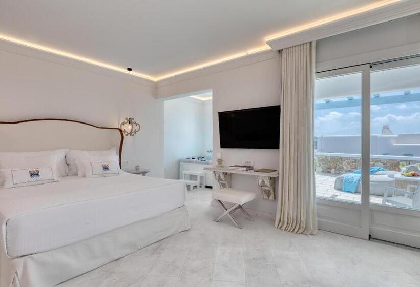 سوییت جونیور با چشم‌انداز جانبی دریا, Saint John Hotel Villas & Spa