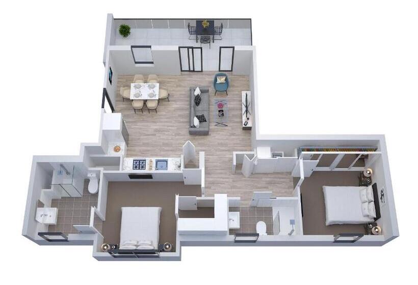 침실 1개 디럭스 아파트, Manhattan Apartments  Notting Hill
