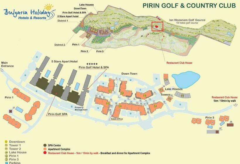 إستديو قياسى مزود بشرفة, Pirin Golf & Country Club Apartment Complex