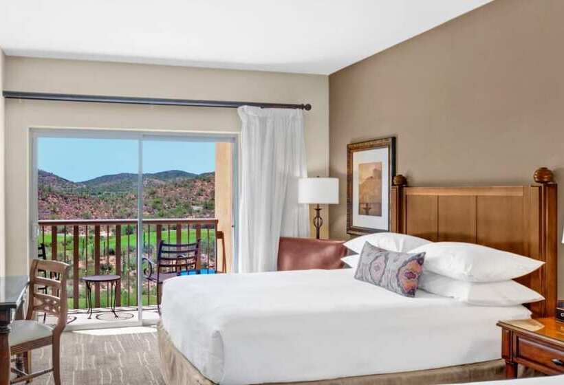 חדר סטנדרט עם מיטה זוגית ונוף למגרש גולף, Jw Marriott Tucson Starr Pass Resort