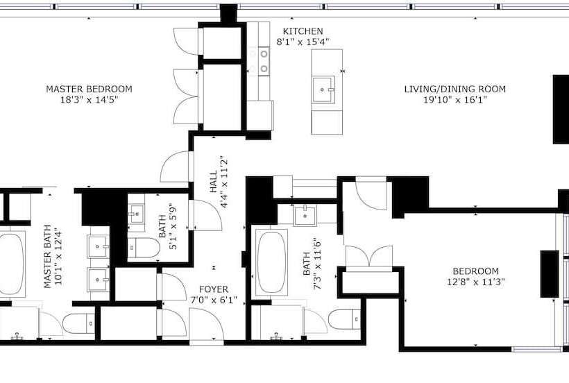 سوئیت دلوکس 2 خوابه, Secret Suites At Vdara