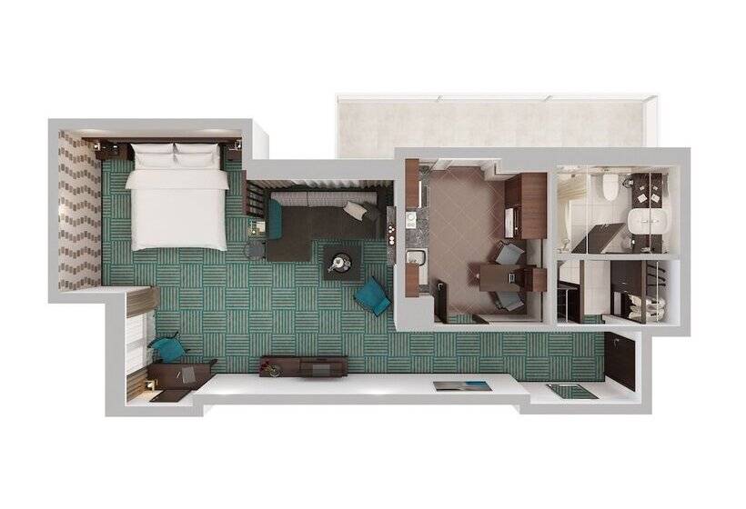 Студия Стандарт, Flora Creek Deluxe Hotel Apartments, Dubai