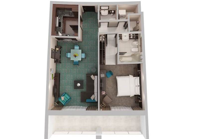 Апартаменты 1 Спальня, Flora Creek Deluxe Hotel Apartments, Dubai