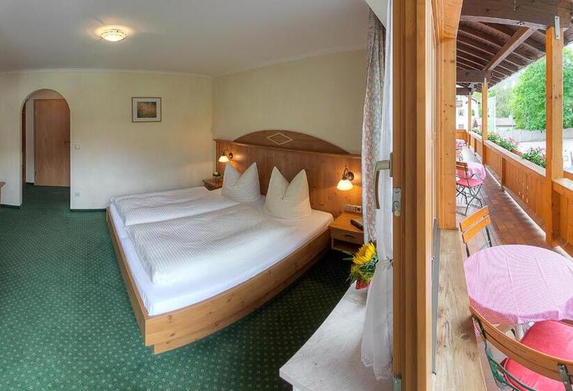 Номер Стандарт с Балконом, Gasthof Metzgerei Hirschbichler   Chiemgau Karte
