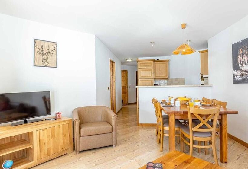 Апартаменты 3 Спальни, Madame Vacances Residence Les Jardins De La Vanoise