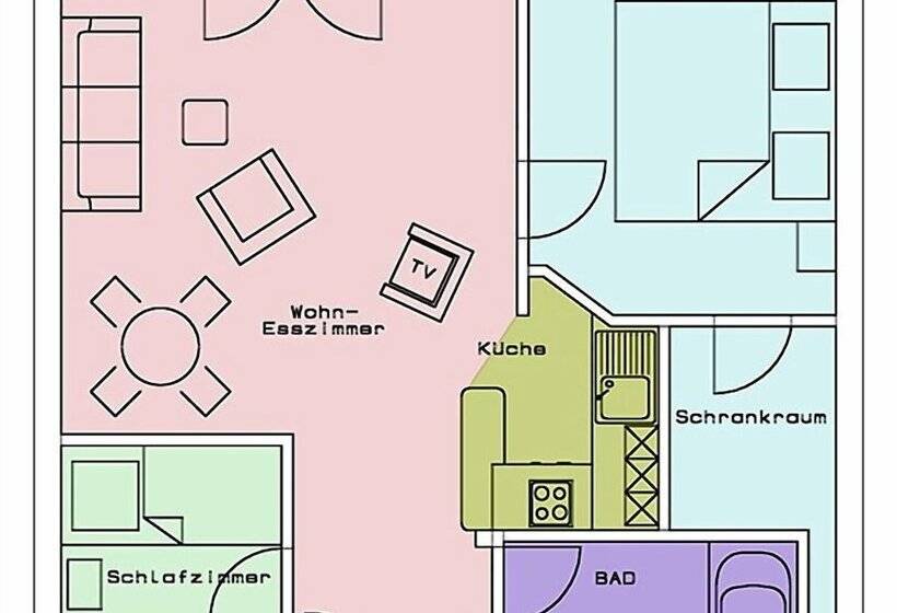 Апартаменты 2 Спальни, Appartement Hotel Seespitz