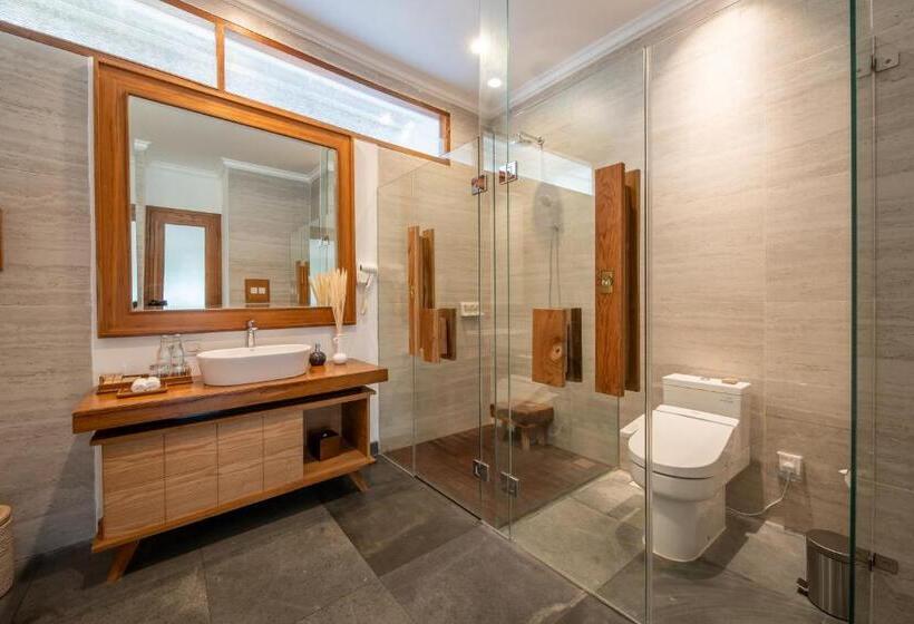 Deluxe room with river view, Harsono Boutique Resort Bali
