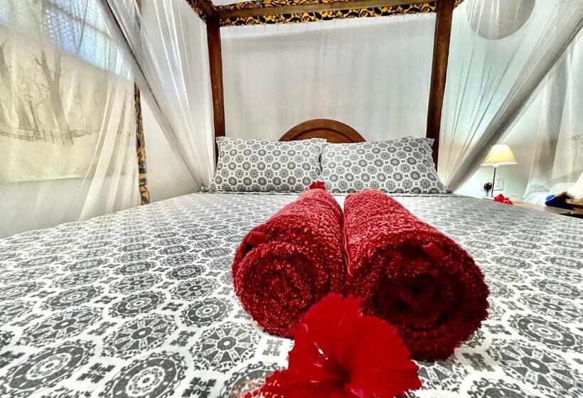 اتاق استاندارد چهارنفره با چشم‌انداز باغ, Chikachika Beach B&b