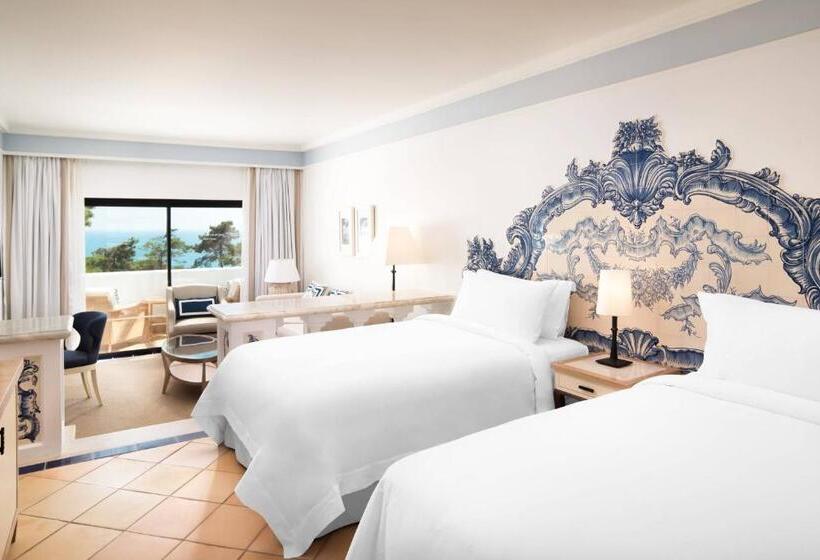 Quarto deluxe vista mar com balcao, Pine Cliffs Hotel, A Luxury Collection Resort
