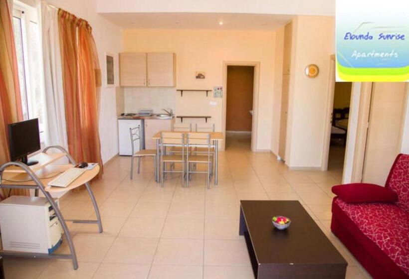 Family flat with sea view, Elounda Sunrise Apartments