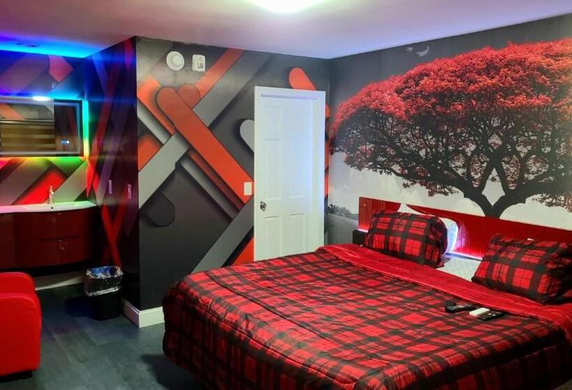 带大床的标准间, Americas Best Value Inn Providence North Scituate