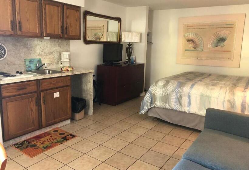 带大床的标准工作室, Sahara Motel