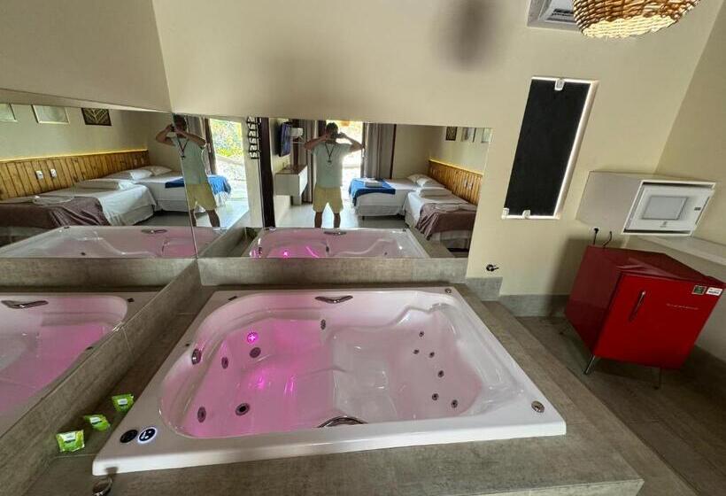 4인용 스탠다드 룸, Pousada Lua Nova Charmosa   Chalés Com Hidro E Jacuzzi