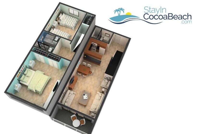 Апартаменты Deluxe 2 Спальни, Paradise Beach Club   Ground Floor & Townhouses