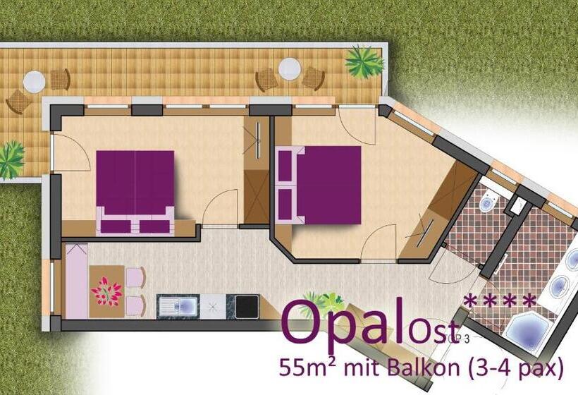 آپارتمان سوپریور 2 خوابه, Apart Central – Premium Mountain&garden