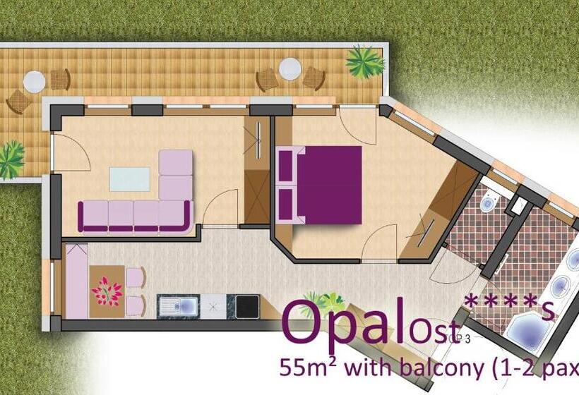 آپارتمان سوپریور 2 خوابه, Apart Central – Premium Mountain&garden