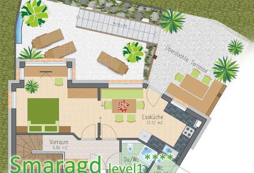 آپارتمان 3 خوابه, Apart Central – Premium Mountain&garden