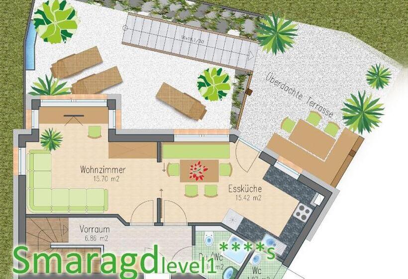آپارتمان 3 خوابه, Apart Central – Premium Mountain&garden