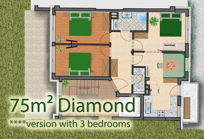 آپارتمان کامفورت 3 خوابه, Apart Central – Premium Mountain&garden