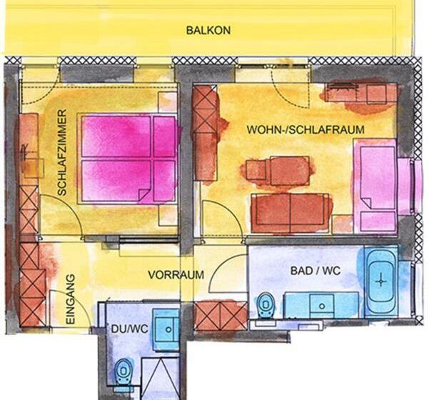 Апартаменты Deluxe 1 Спальня, Das Lafairs