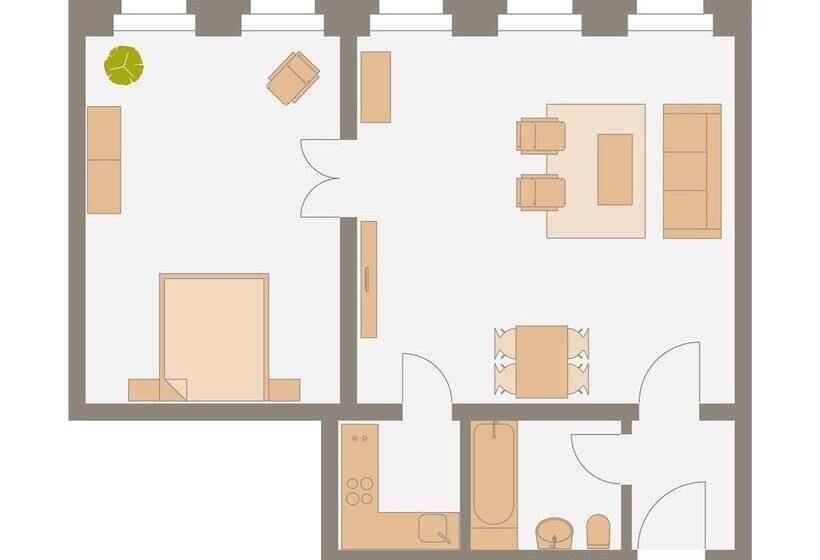 Апартаменты 1 Спальня, Aparthotel Am Zwinger