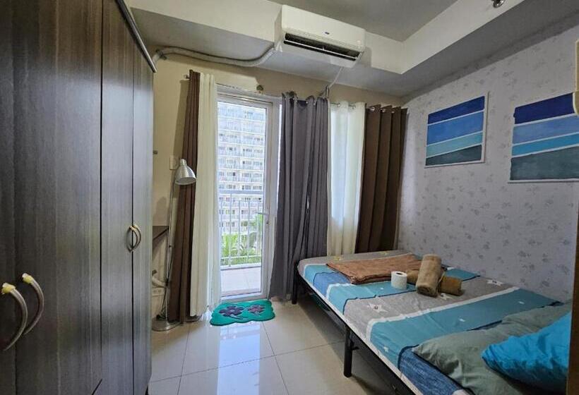 آپارتمان 1 خوابه با چشم‌انداز استخر, Gt Staycation Shell Residences