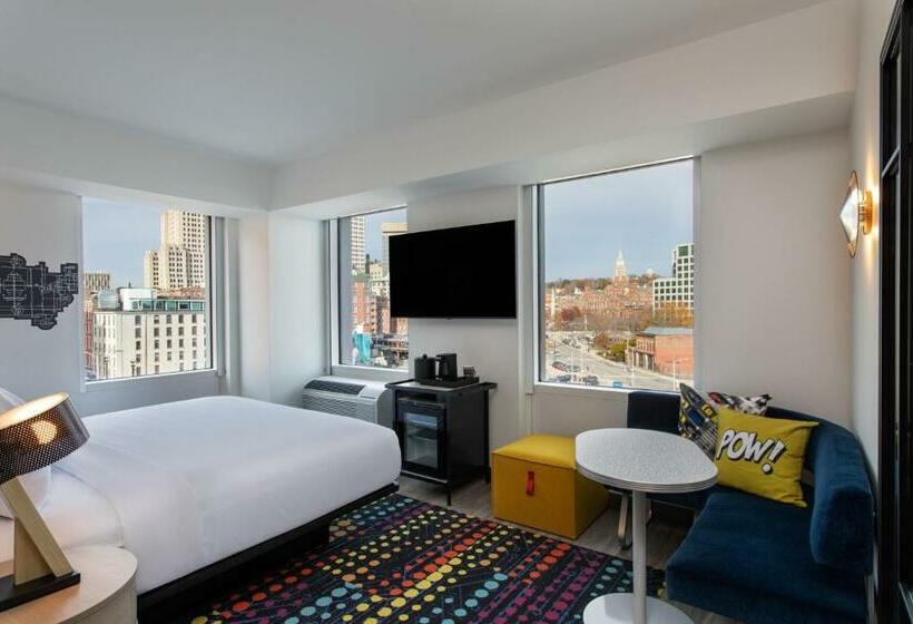 キングサイズベッドのスタンダードルーム, Aloft Providence Downtown
